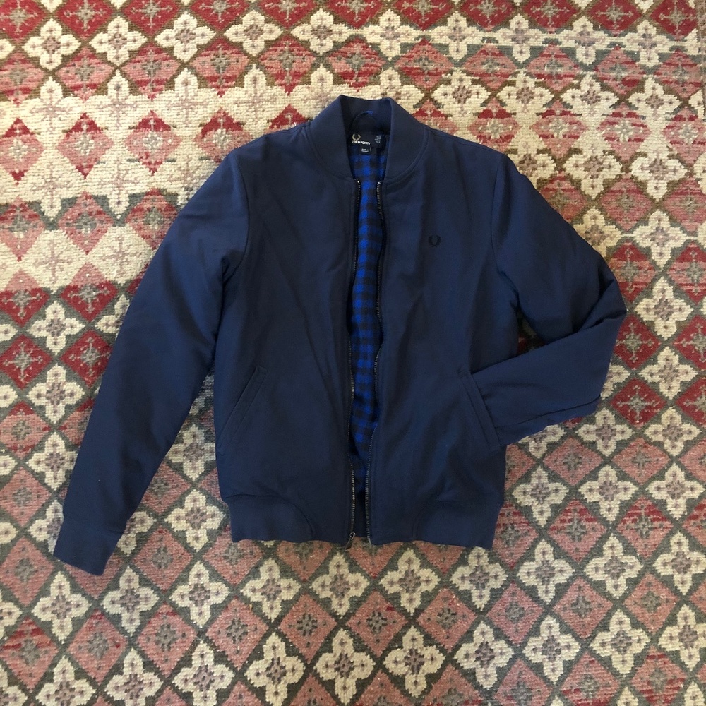 Fred Perry Navy Blue Bomber Jacket